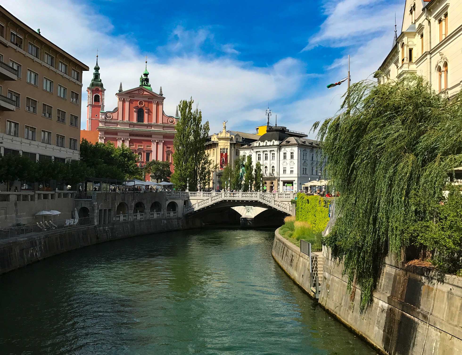 Stadsvandring i Ljubljana Slovenien